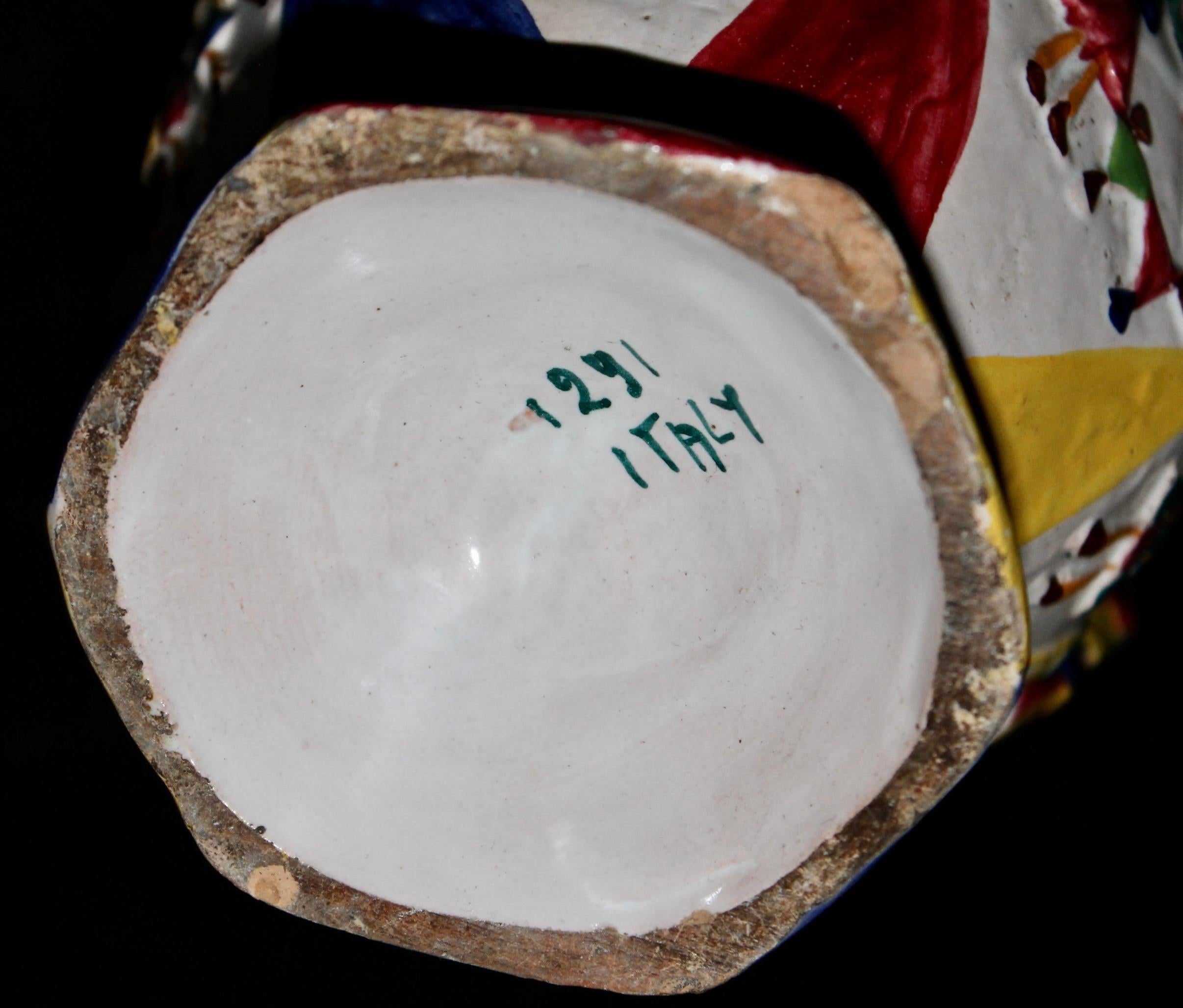 Ceramica Vaso astratto con figure di San Polo Venezia in vendita