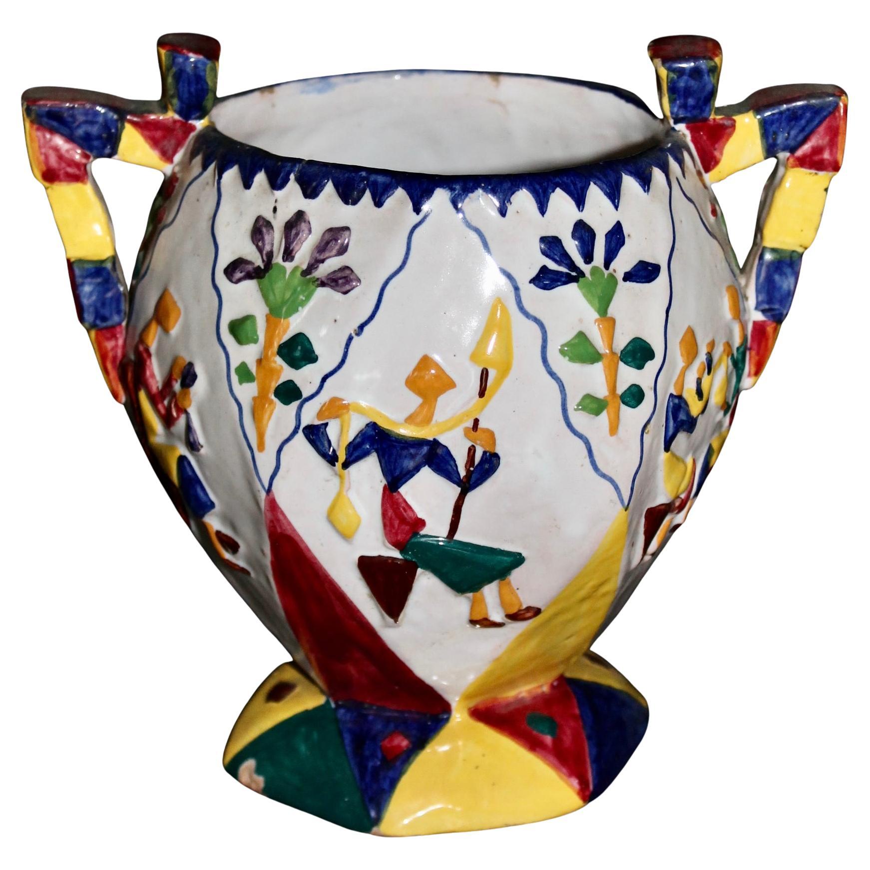 San Polo Venezia Abstract Vase with Figures