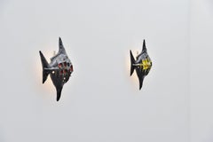 San Polo Venezia Ceramic Fish Sconces, Italy, 1960