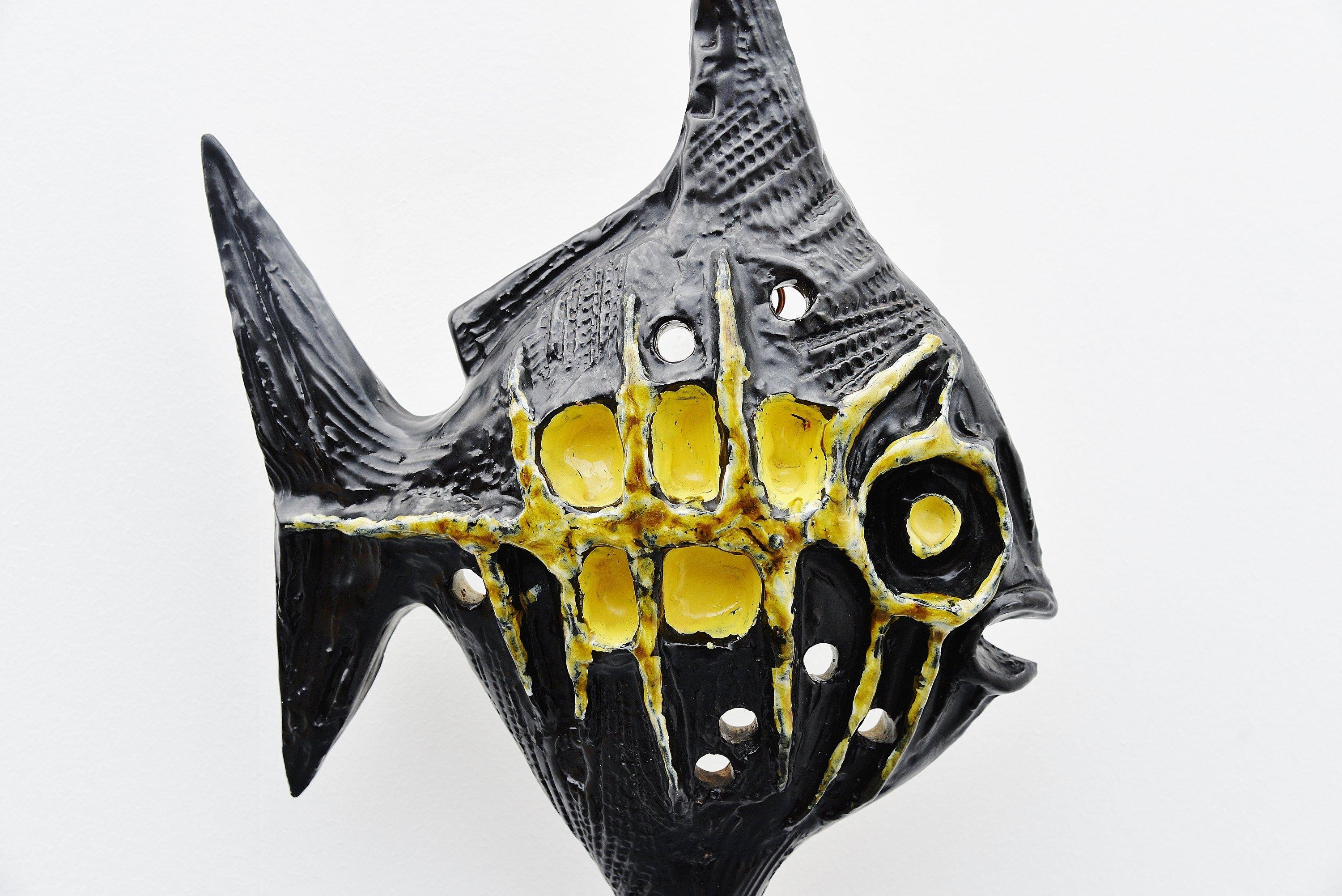 Metal San Polo Venezia Ceramic Fish Sconces, Italy, 1960
