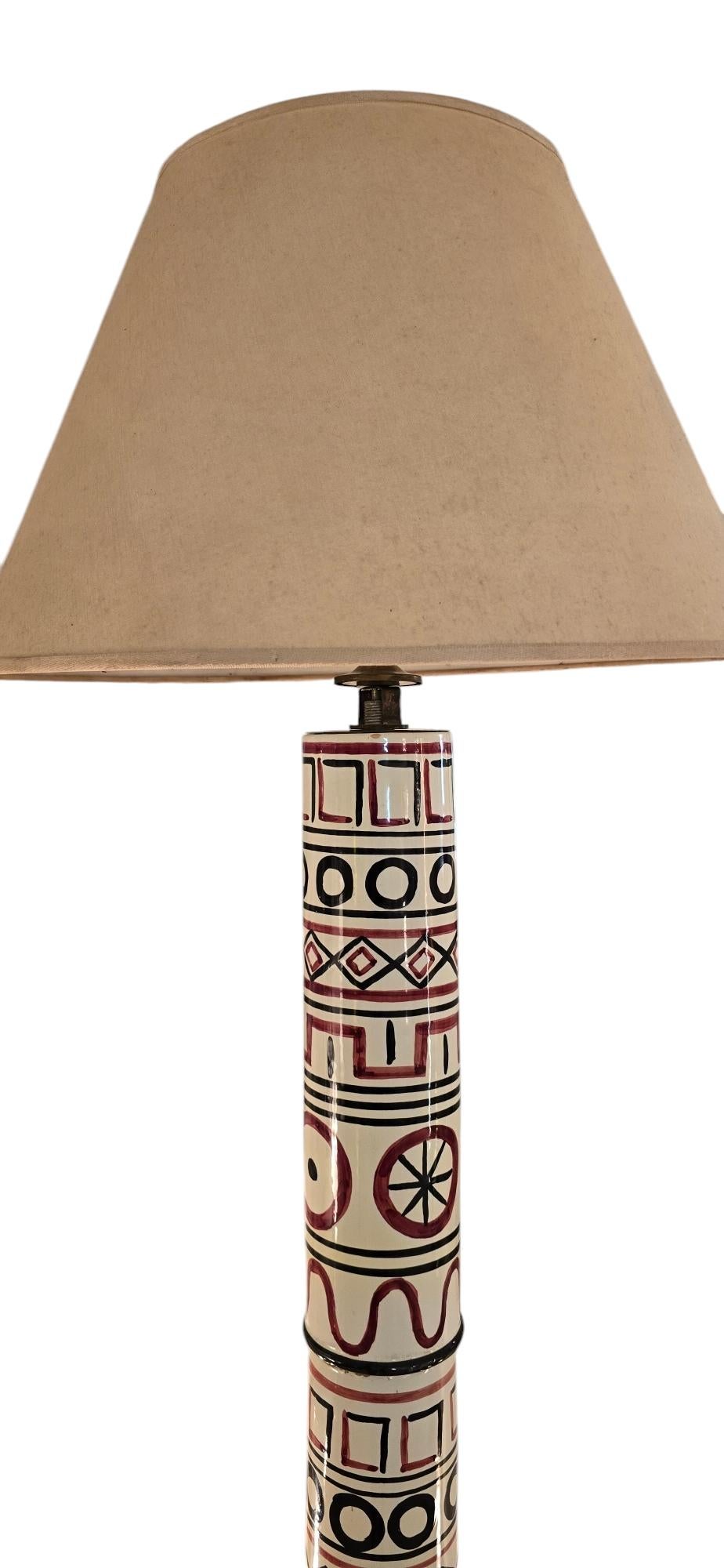 San Polo Venezia Keramik Stehleuchte entworfen von Otello Rosa in 1950's einzigartig (Art déco) im Angebot