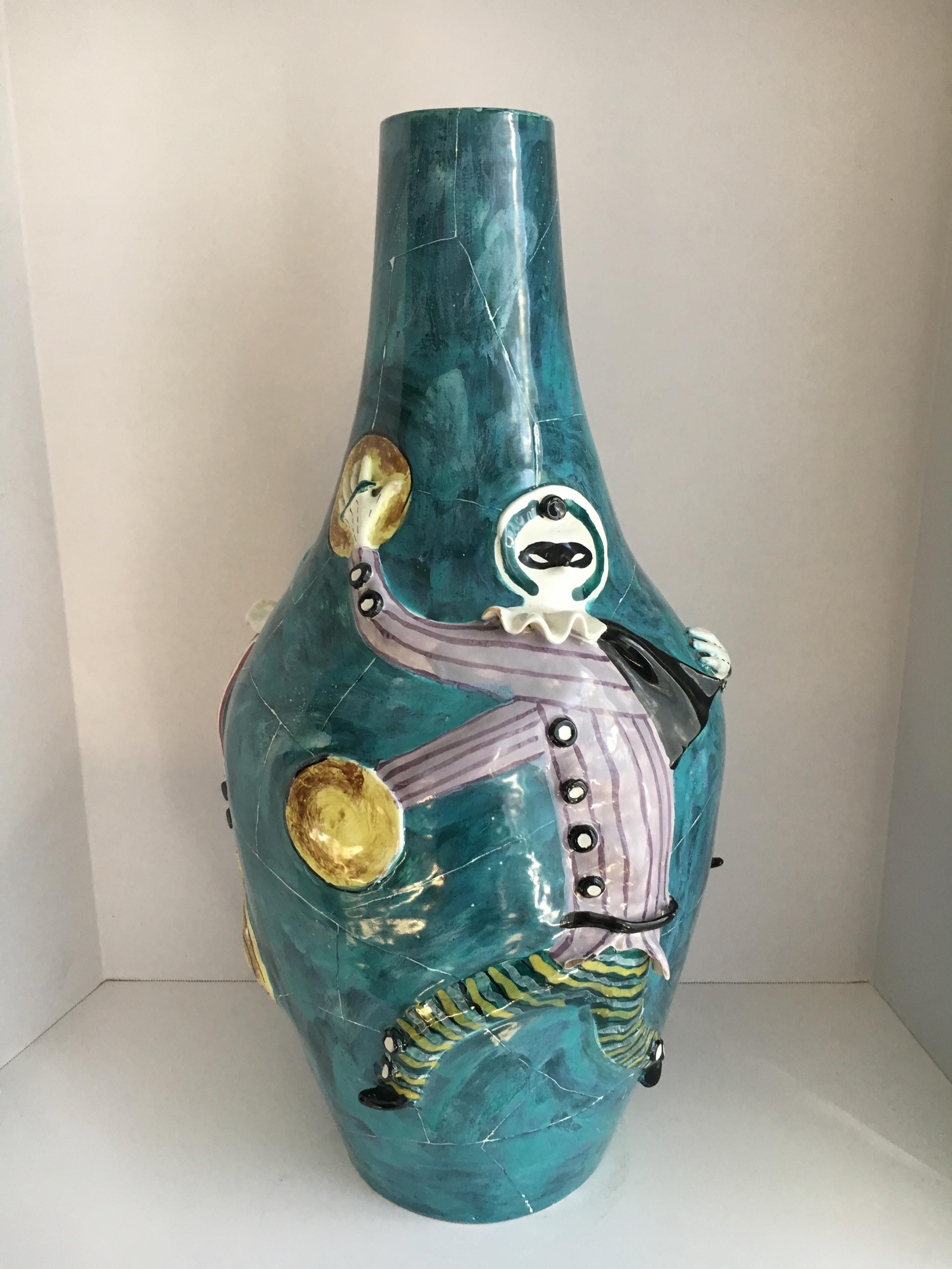 Vase en céramique arlequin italienne de San Polo Venezia en vente 2