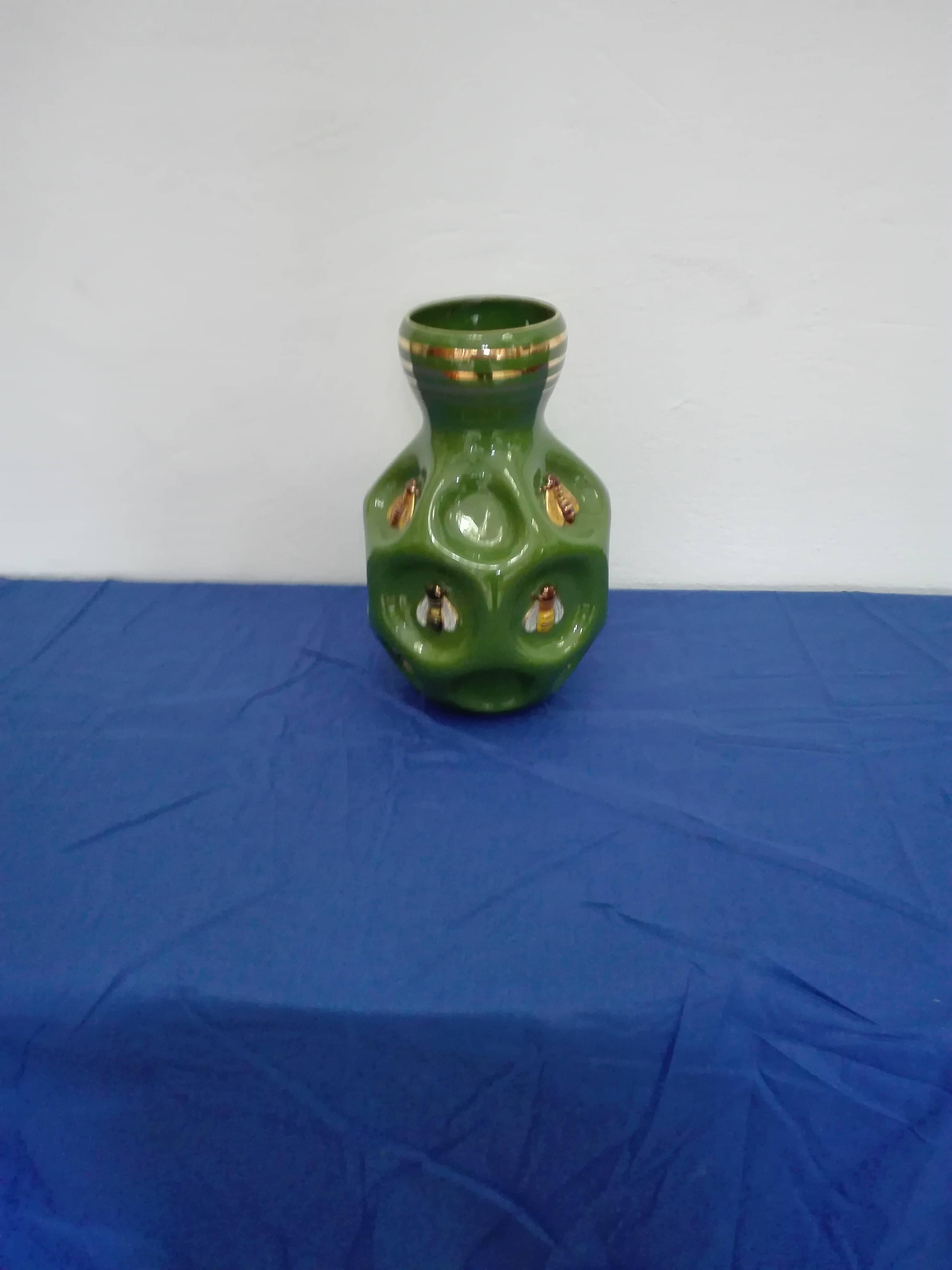 Large terracotta vase decorated by hand and inverted by the San Polo manufactory in Venice. I think it's from the 1960s.