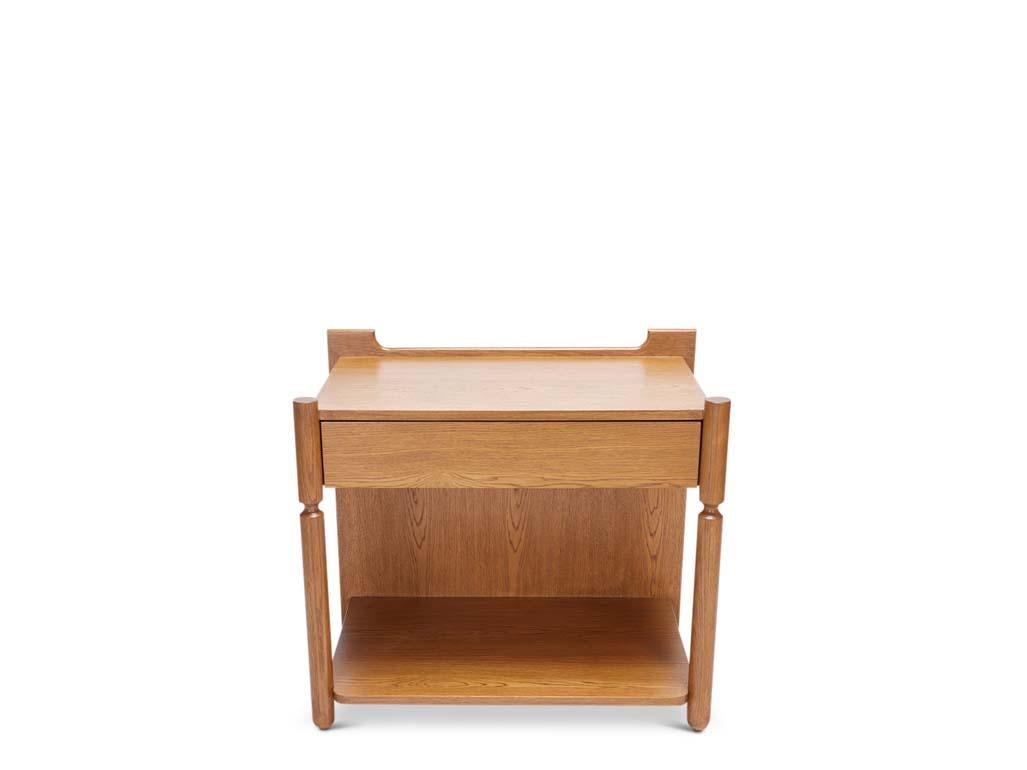 The San Rafael Nightstand is an expertly crafted nightstand.  It has one pull-out drawer and is hand-built with solid wood end caps and turned front legs.  We offer this nightstand in two sizes.

The Lawson-Fenning Collection is designed and