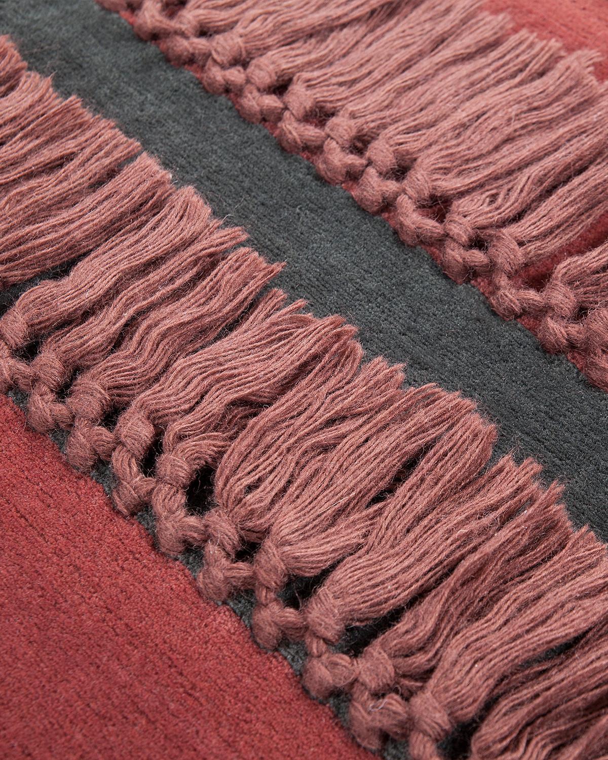 Post-Modern San Siro Terrazze Rectangular Rug in Hand-Knotted Wool with Fringe by Mohebban For Sale