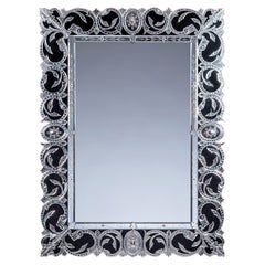 "San Trovaso" Murano Glass Mirror, 800 French Style by Fratelli Tosi, Handcraft