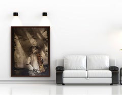 Parampara perduta, Figurativo, Olio su tela di un artista indiano contemporaneo-In stock