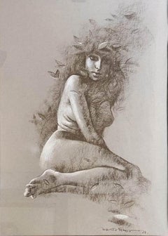 Nude Woman, Pastel on Paper by Contemporary Artist "In Stock"