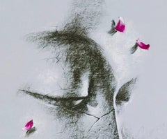 Yugpurush, Buddha, Conte & Dry Pastel on Paper, by Indian Artist "In Stock"