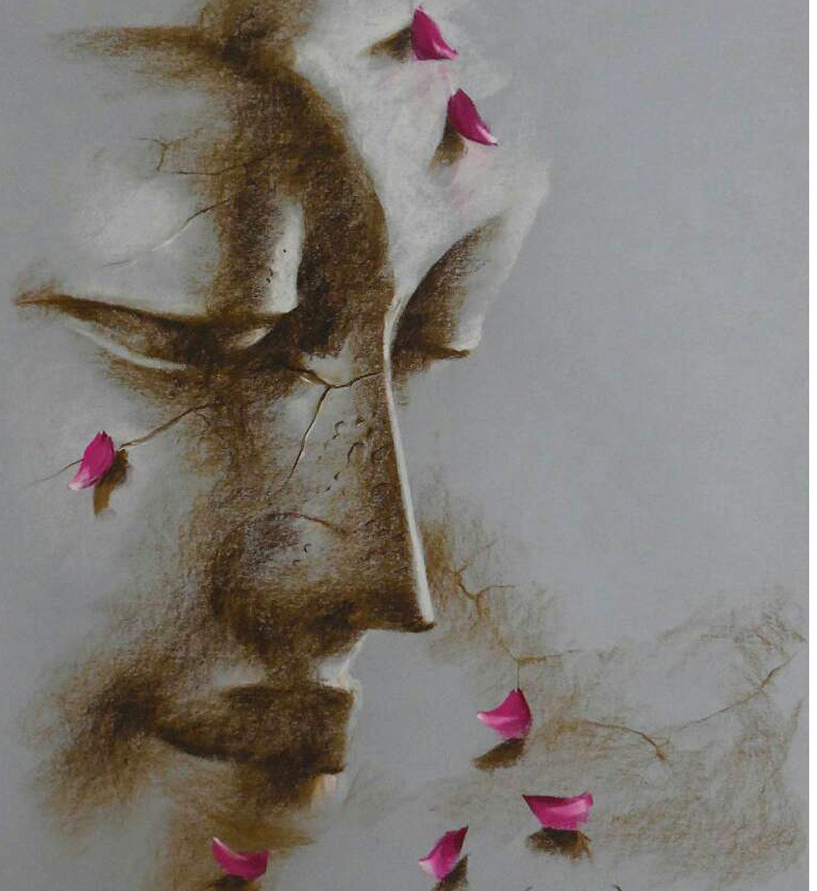Sanatan Dinda - Yugpurush - 28 x 20 pulgadas (tamaño sin enmarcar)
Técnica mixta sobre papel
Envío en forma de rollo.

Estilo : Sanatan Dinda descubre lo bello entre las ruinas de una ciudad en ruinas; su obra se vuelve lírica mientras pone su firma