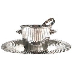 Sanborns Mexican Sterling Silver Ice Bucket with Tongs and Tray