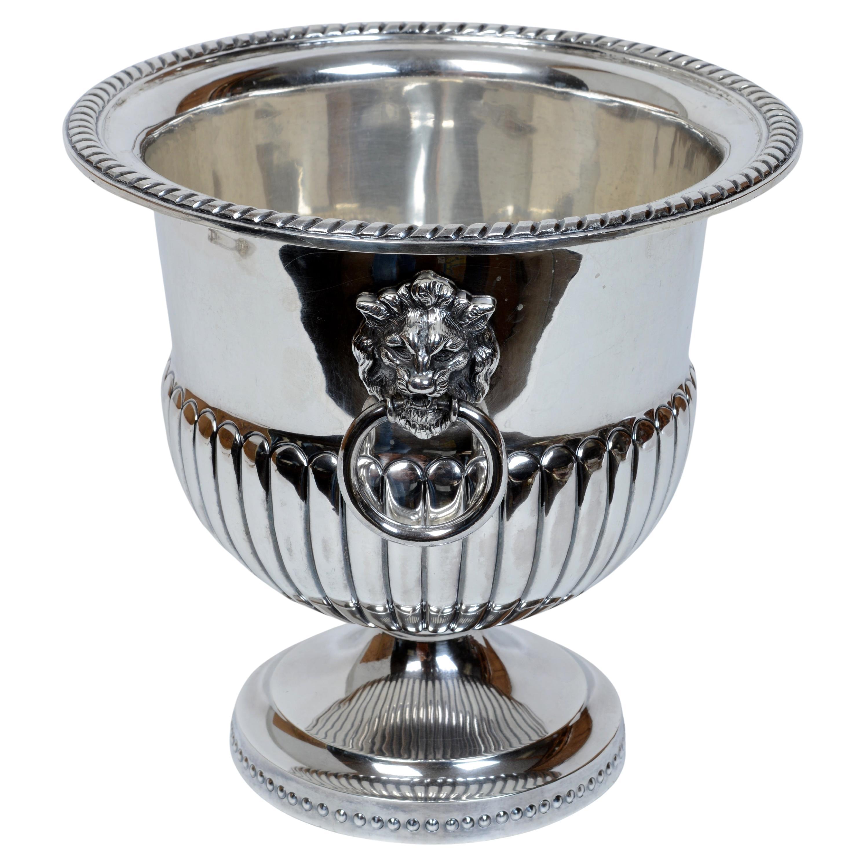 Sanborns, Mexico, Regency Style Sterling Silver Wine Cooler For Sale