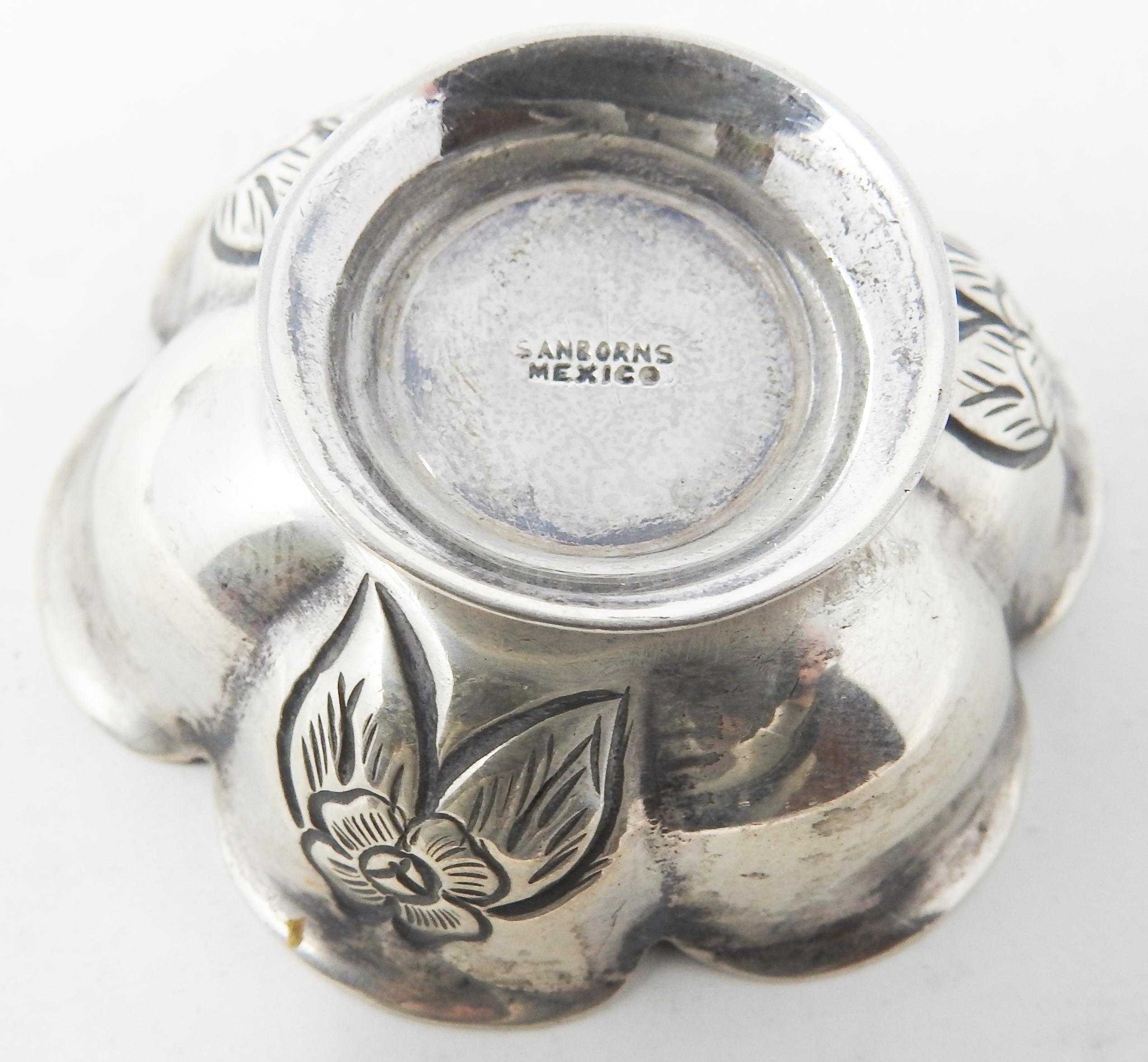 Sanborns Sterling Silver Salt Wells For Sale 8