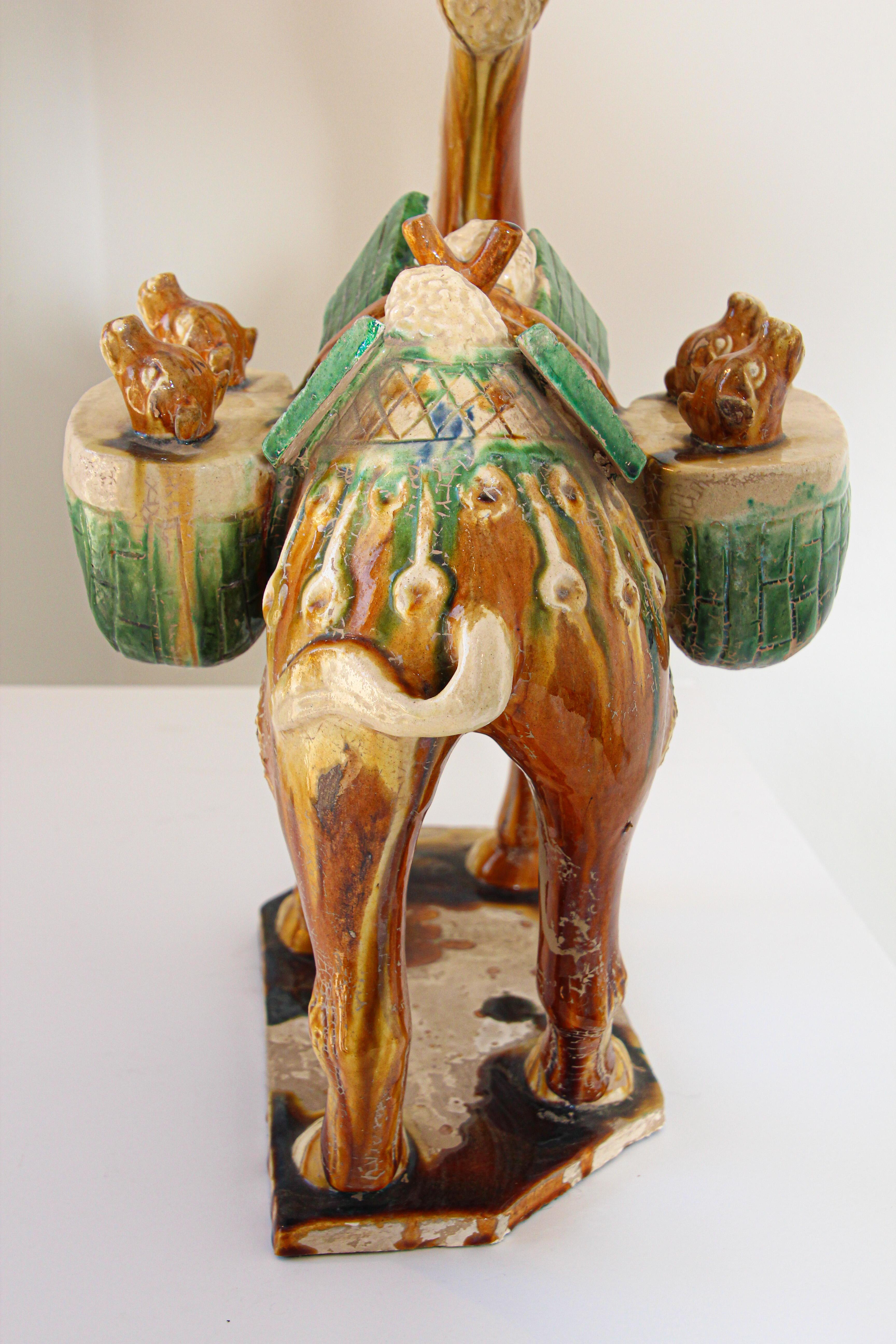 SanCai Glazed Figure of a Camel Chinese Tang Dynasty Style For Sale 3