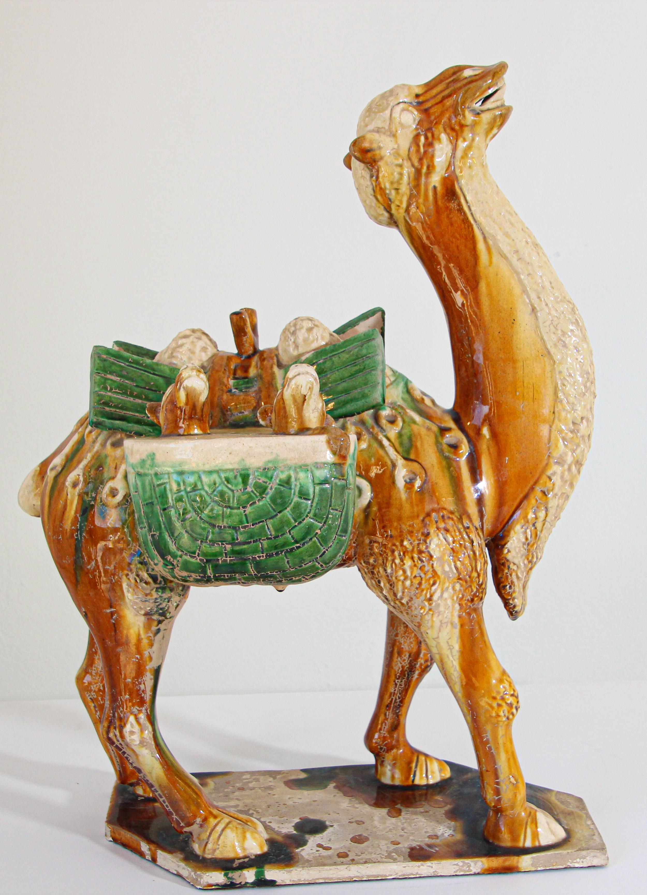 SanCai Glazed Figure of a Camel Chinese Tang Dynasty Style For Sale 5