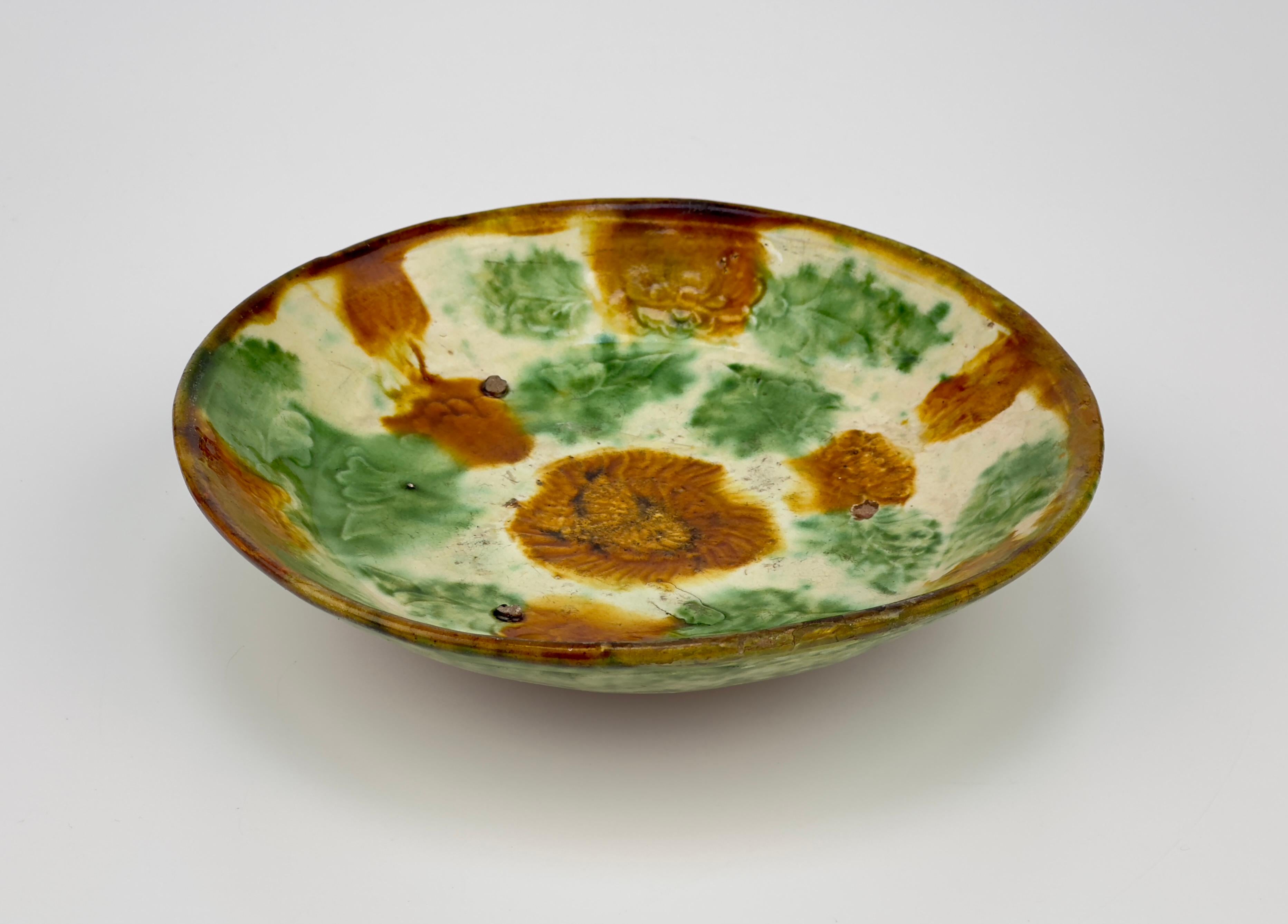 Tang Sancai-Glazed ‘Floral’ Dish, Liao Dynasty(916~1125) For Sale