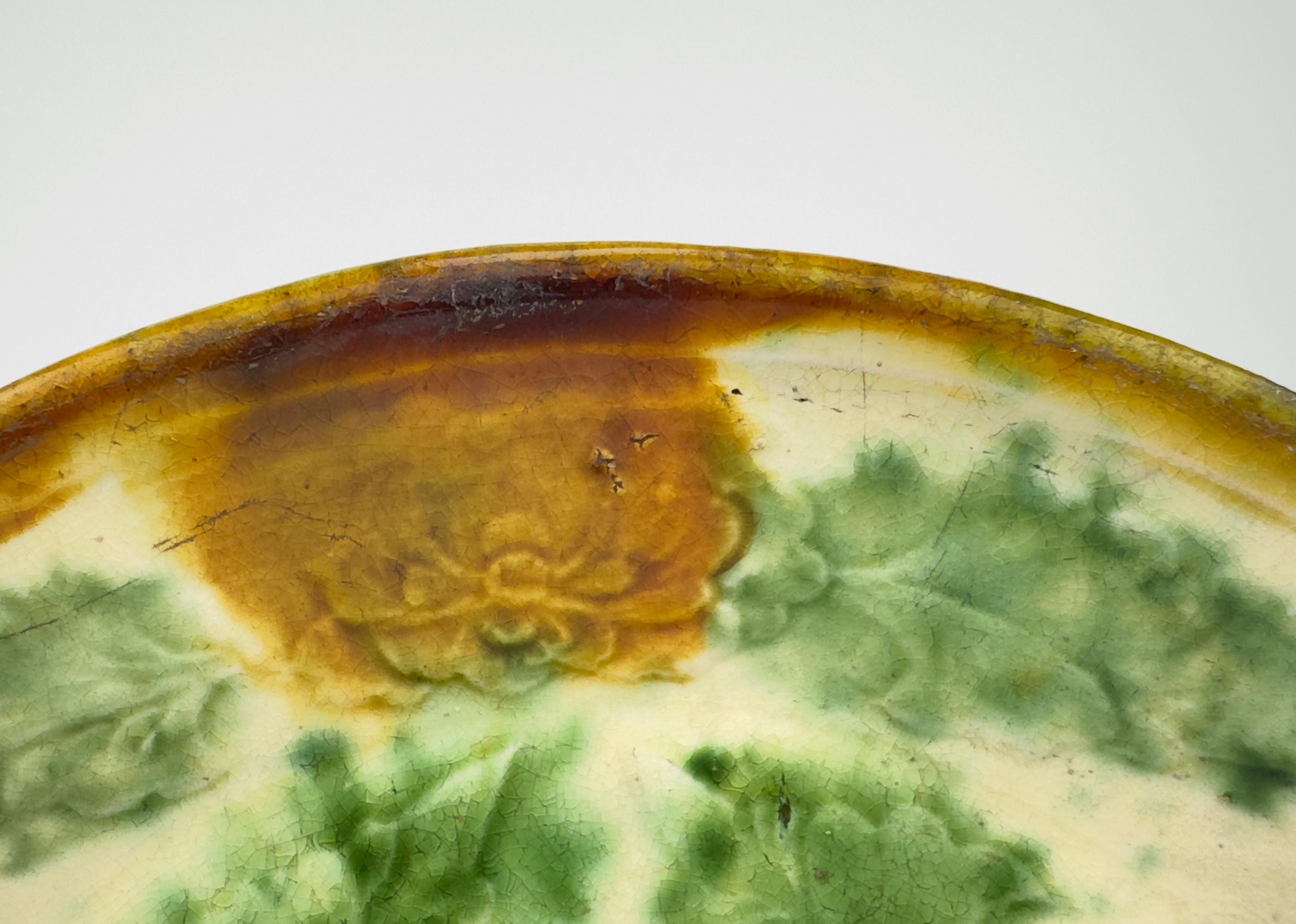 Pottery Sancai-Glazed ‘Floral’ Dish, Liao Dynasty(916~1125) For Sale