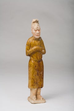 Amber-Glazed Pottery Figure Of A Foreign Official