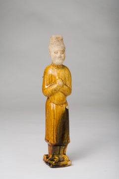 Amber-Glazed Pottery Figure Of An Official