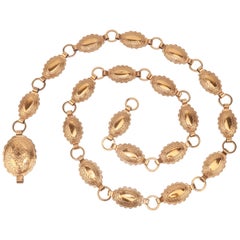 Sancrest Sanford Copper Concho Western Chain Belt:: C.1950
