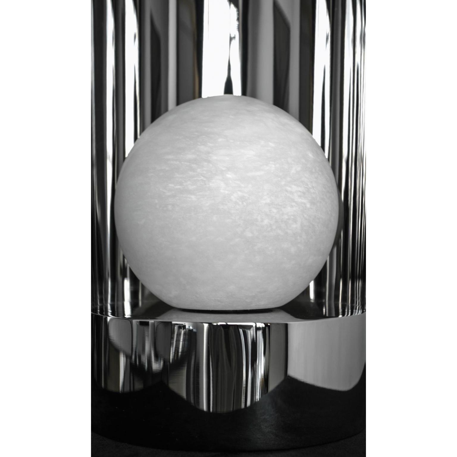 Stainless Steel Sanctuary 2-2 Table Lamp by the Shaw For Sale