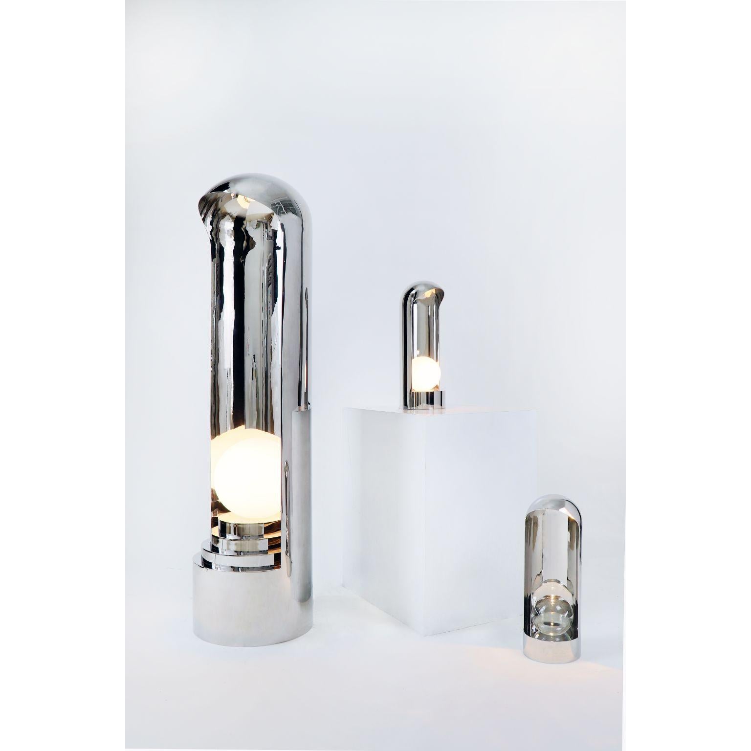 Stainless Steel Sanctuary 3-2 Floor Lamp by The Shaw