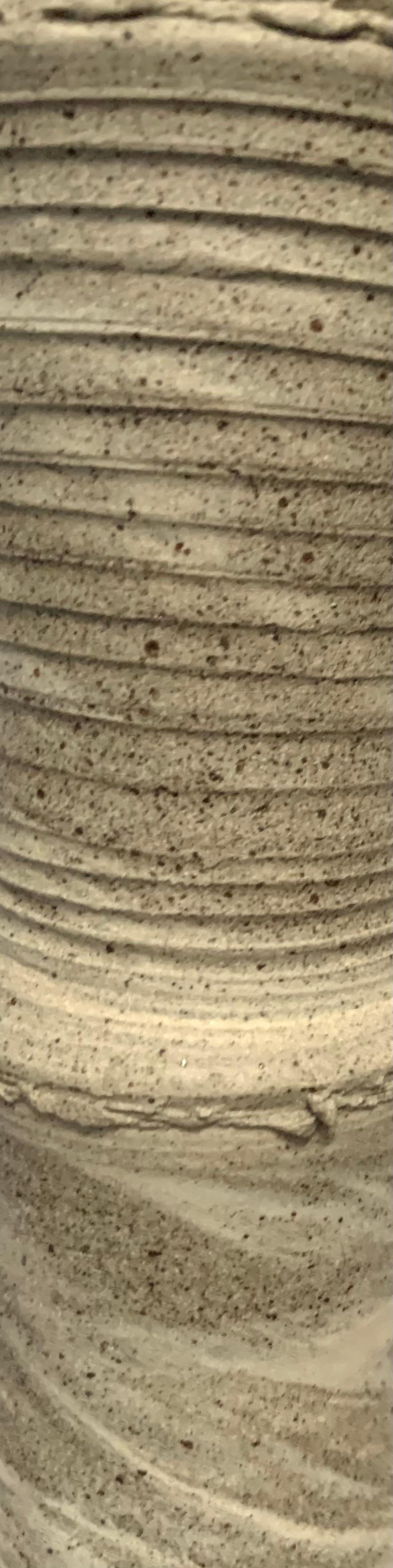 Sand And Basalt Color Vertebrae Design Stoneware Vase, Germany, Contemporary In New Condition For Sale In New York, NY