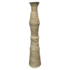 Sand And Basalt Color Vertebrae Design Stoneware Vase, Germany, Contemporary