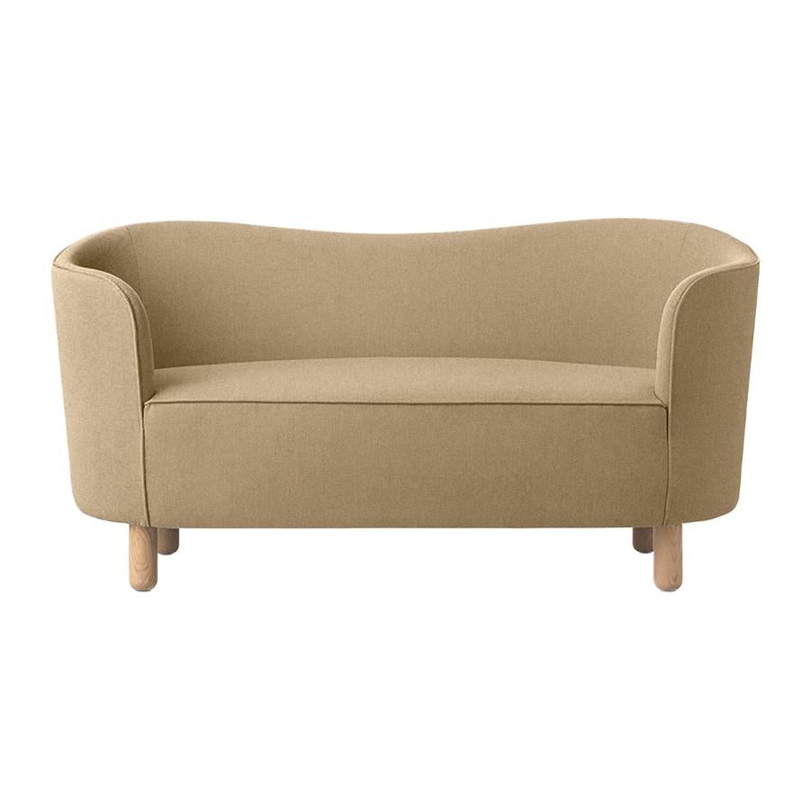 Sand and natural oak Raf Simons Vidar 3 mingle sofa by Lassen
Dimensions: W 154 x D 68 x H 74 cm 
Materials: textile, oak.

The Mingle sofa was designed in 1935 by architect Flemming Lassen (1902-1984) and was presented at The Copenhagen