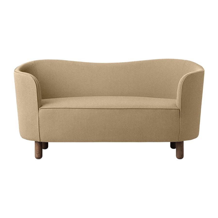 Sand and smoked oak Raf Simons vidar 3 mingle sofa by Lassen
Dimensions: W 154 x D 68 x H 74 cm 
Materials: textile, oak.

The Mingle sofa was designed in 1935 by architect Flemming Lassen (1902-1984) and was presented at The Copenhagen
