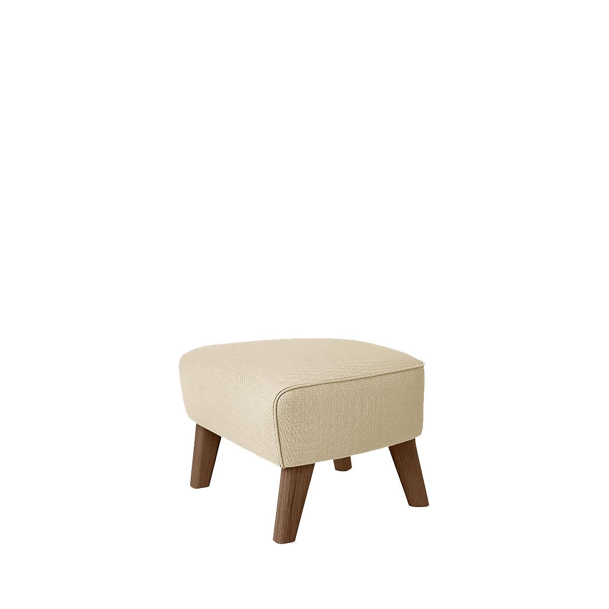 Sand and smoked Oak Sahco zero footstool by Lassen
Dimensions: w 56 x d 58 x h 40 cm 
Materials: Textile
Also Available: Other colors available.

The My Own Chair footstool has been designed in the same spirit as Flemming Lassen’s original