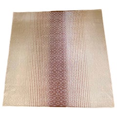 Sand Beige and Garnet Natural Fiber with Tin Handcrafted Area Rug 2'11"x4'11"