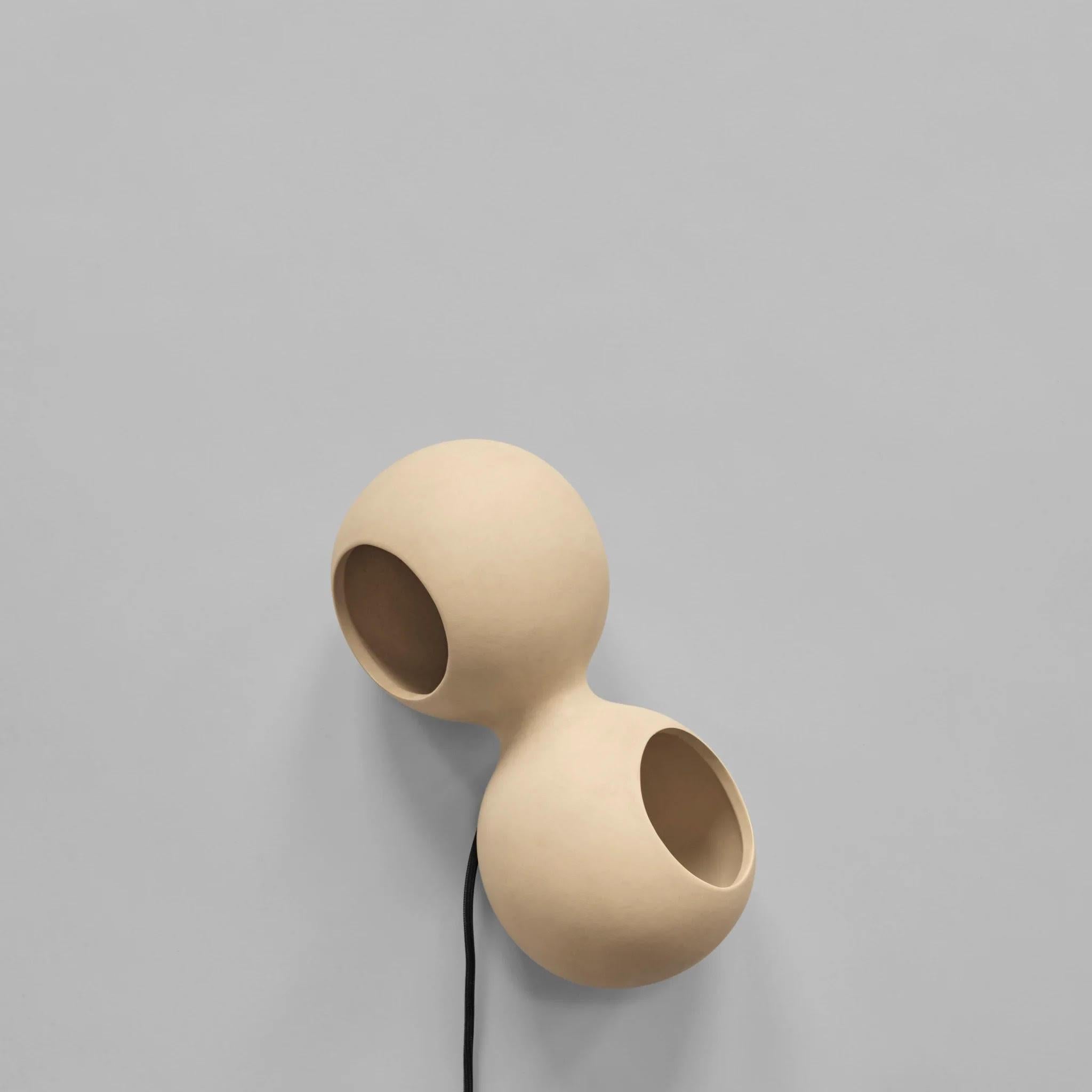 Modern Sand-Coloured Ceramic Wall Lamp, Contemporary work. For Sale
