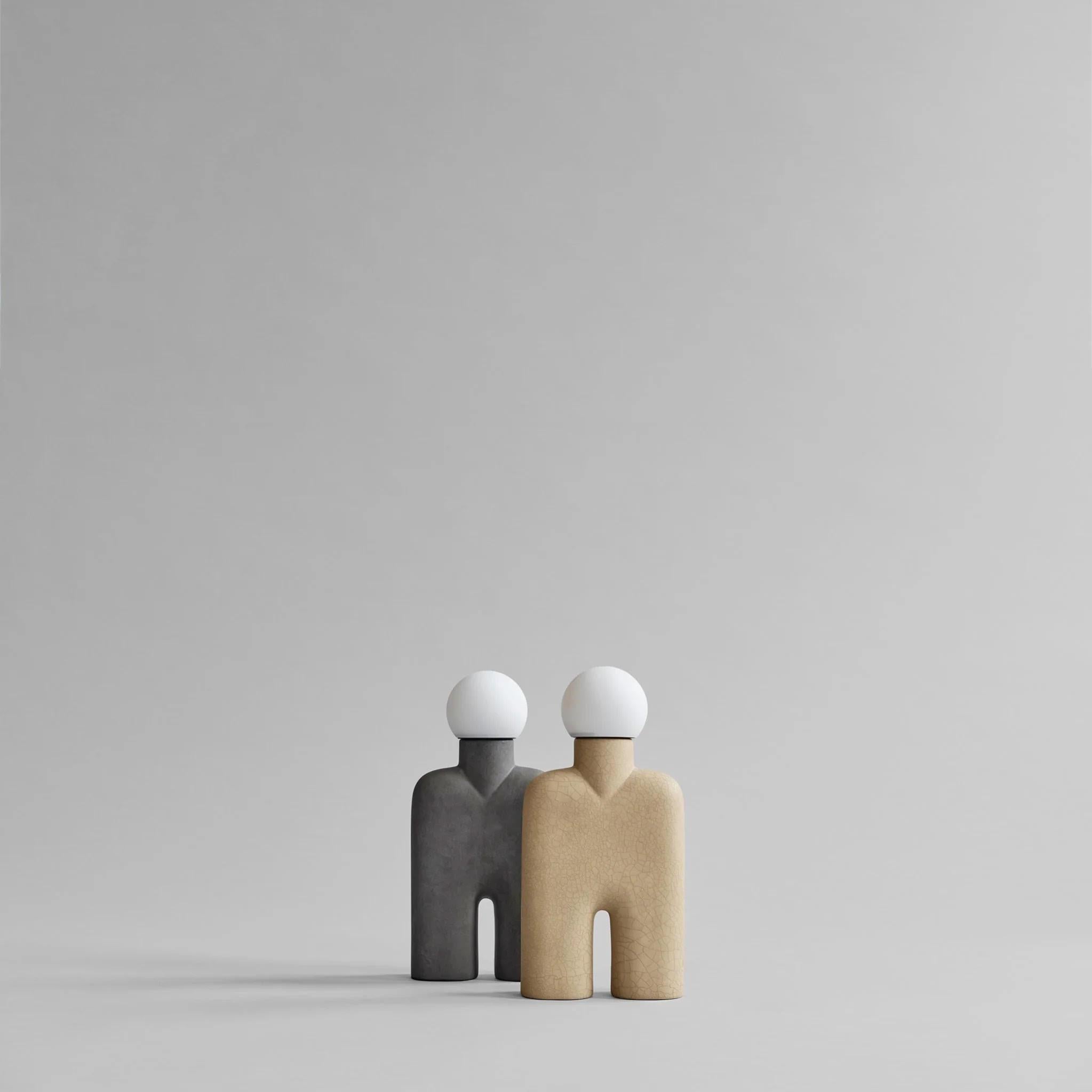 Modern Sand Coloured Table Lamp, Ceramic, Contemporary Work. For Sale