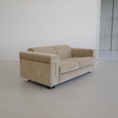 Sand Coloured Two-Seat Sofa D120 by Valeria BORSANI and Alfredo BONETTI, TECNO 1