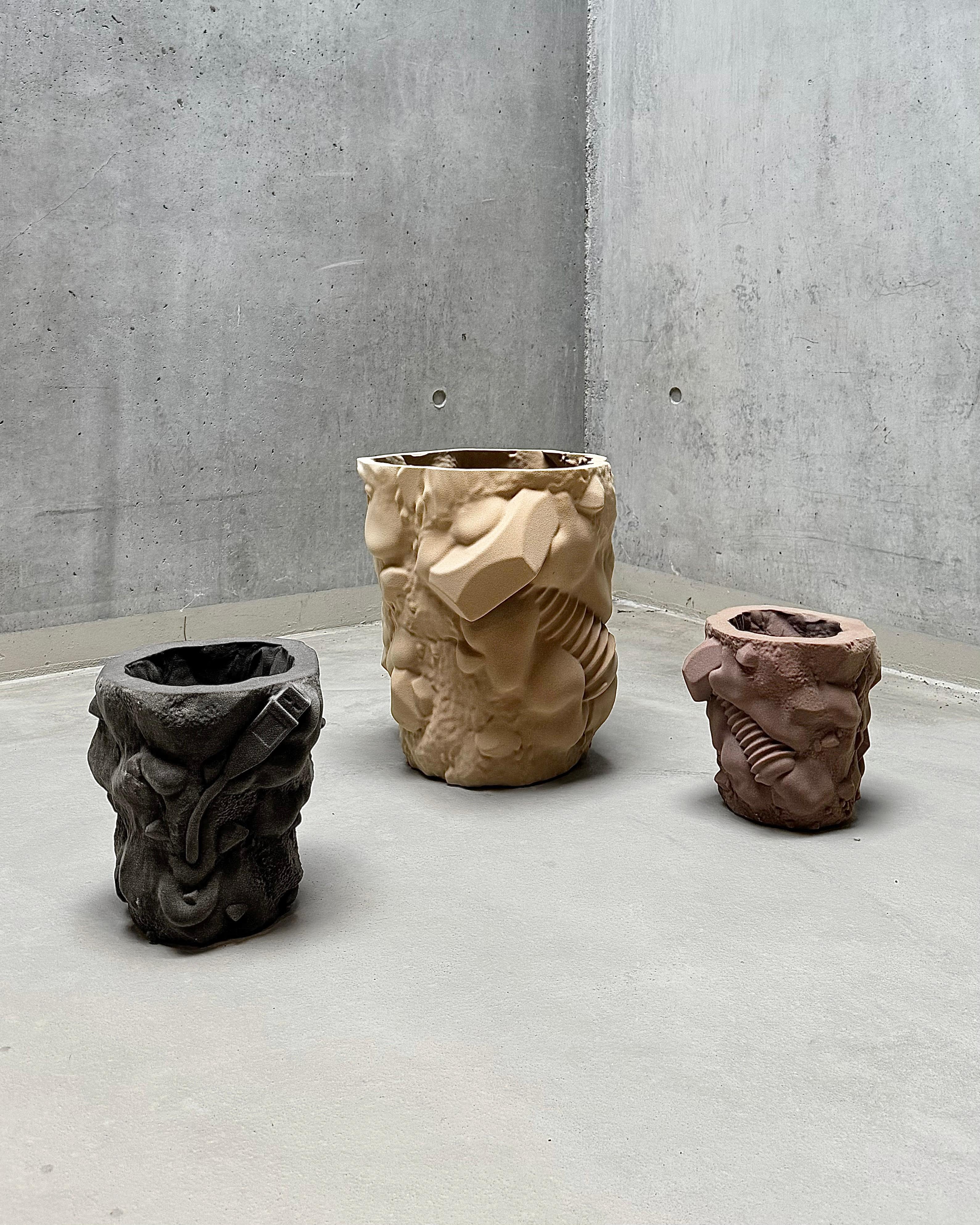 Other Sand Container Large Sculptural Planter in Quartz Sand by Jacob Egeberg For Sale
