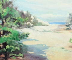 'Sand Dunes' Oil on Canvas by American Artist P.J. Schenck, Early 20th Century