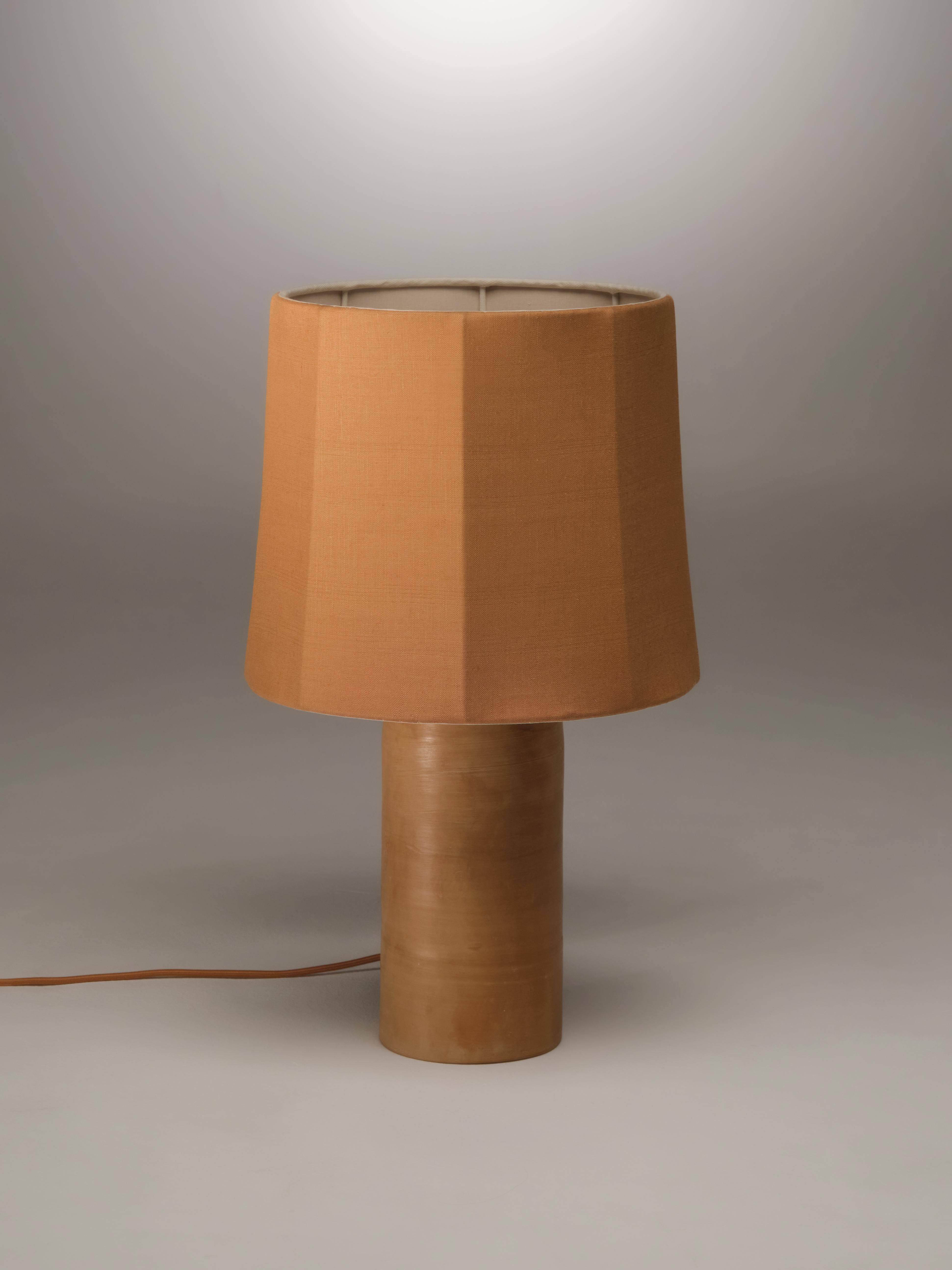 Contemporary Sand Medium Sonora Linen Table Lamp by NASSI For Sale