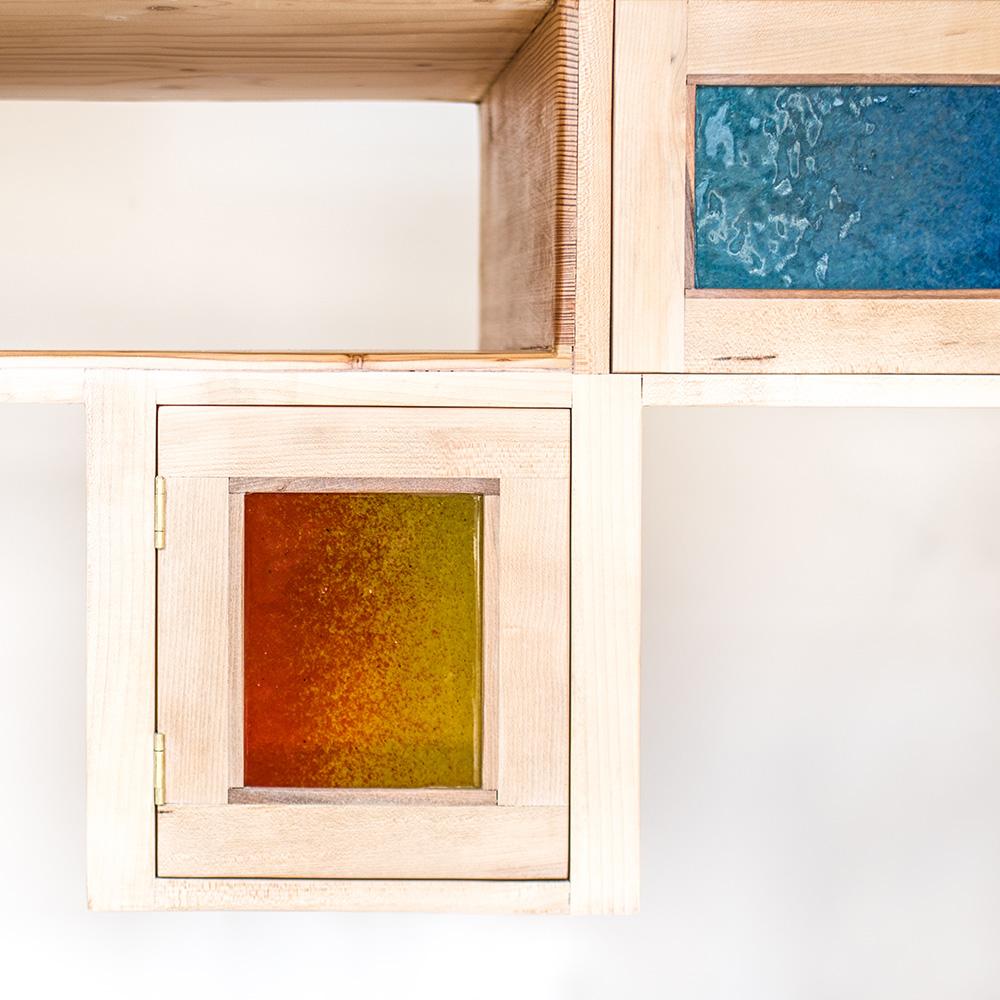 Contemporary Sand Senses Cupboard in Wood by Hillsideout For Sale