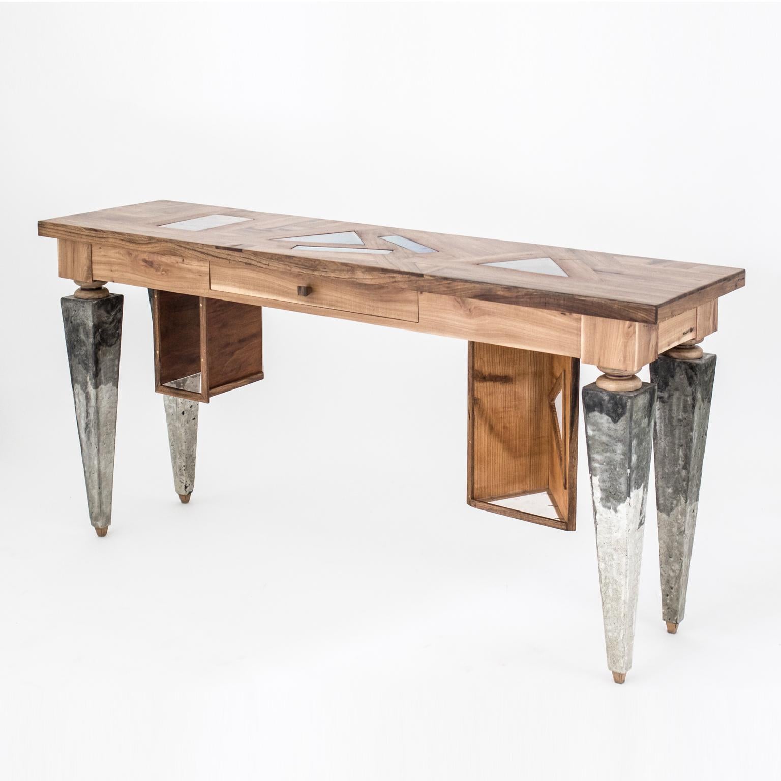 Sand Senses Wood and Resin Console In New Condition For Sale In Roma, IT