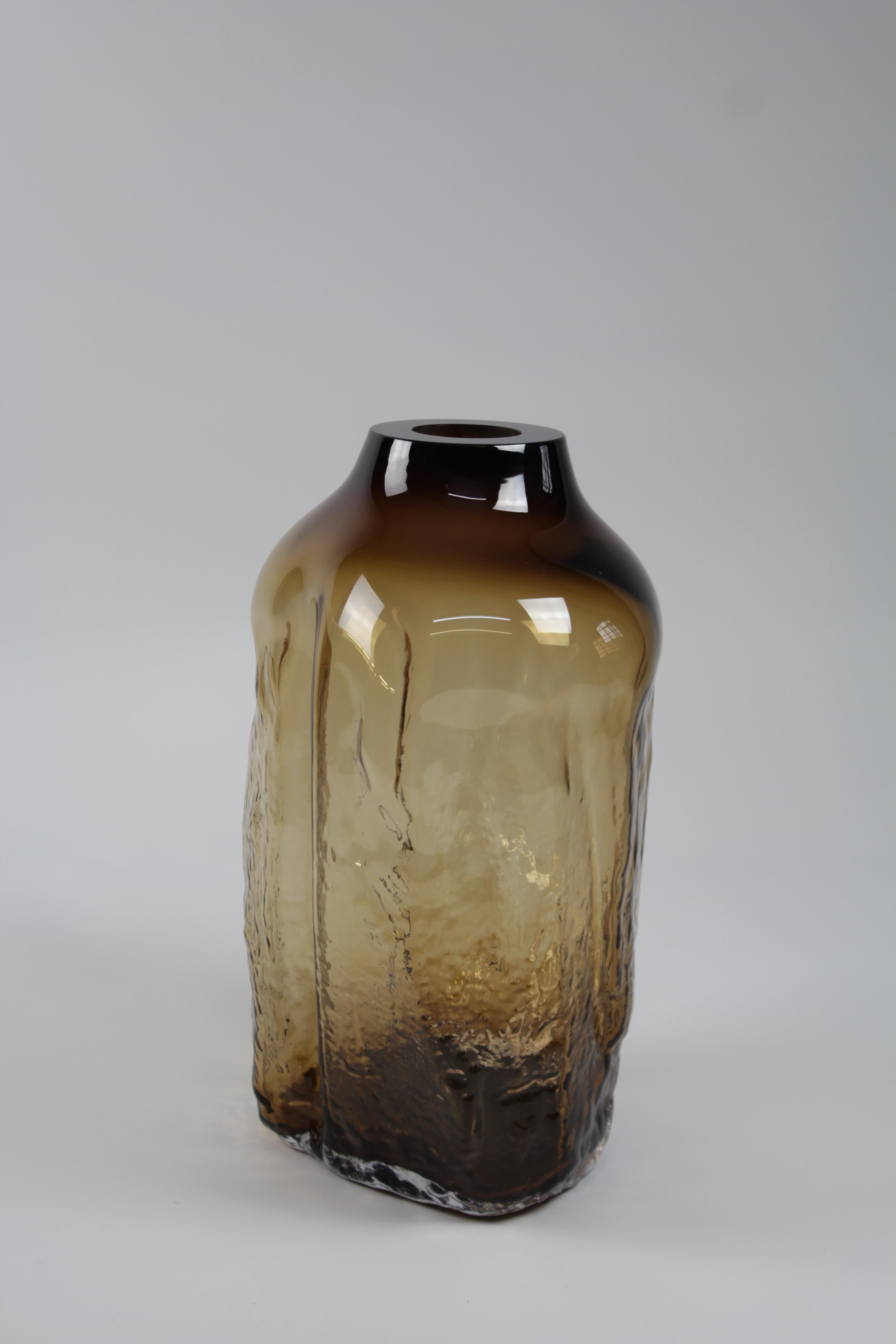 Swedish Sand Series, Olive Brown, Handmade Glass Object by Vogel Studio