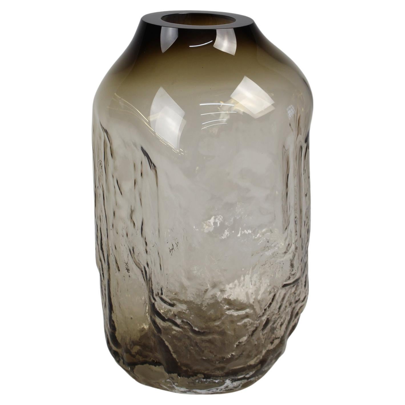 Sand Series, Smoke Topaz, Handmade Glass Object by Vogel Studio