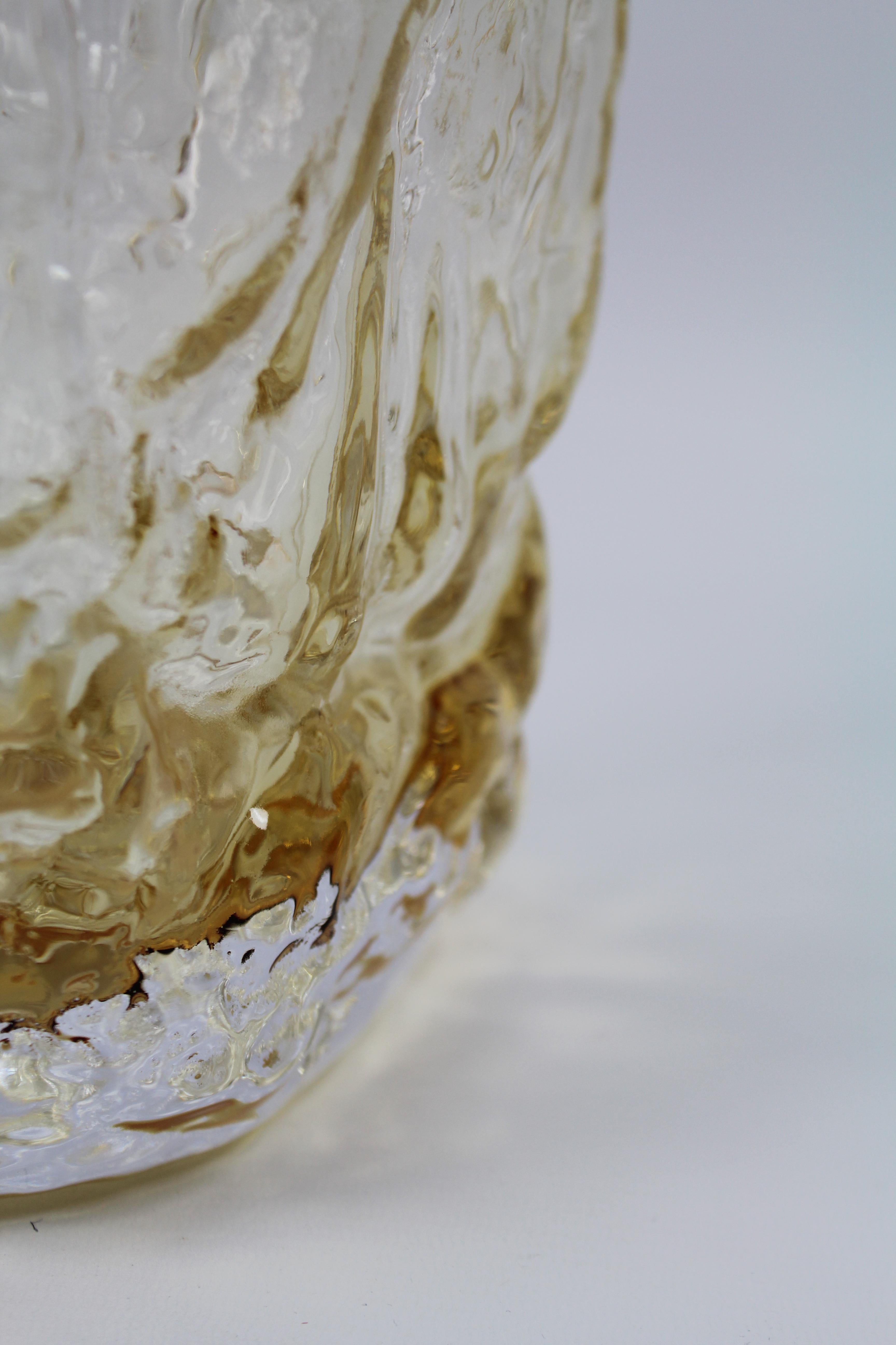 Post-Modern Sand Shape 2 Fluid Hot Blown Glass Unique Decorative Object by Vogel Studio For Sale