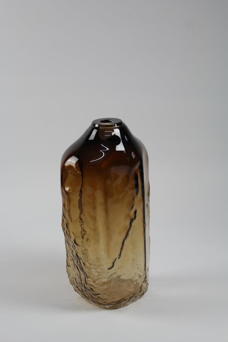Other Sand Shape 2 Fluid Hot Blown Glass Unique Decorative Object by Vogel Studio For Sale