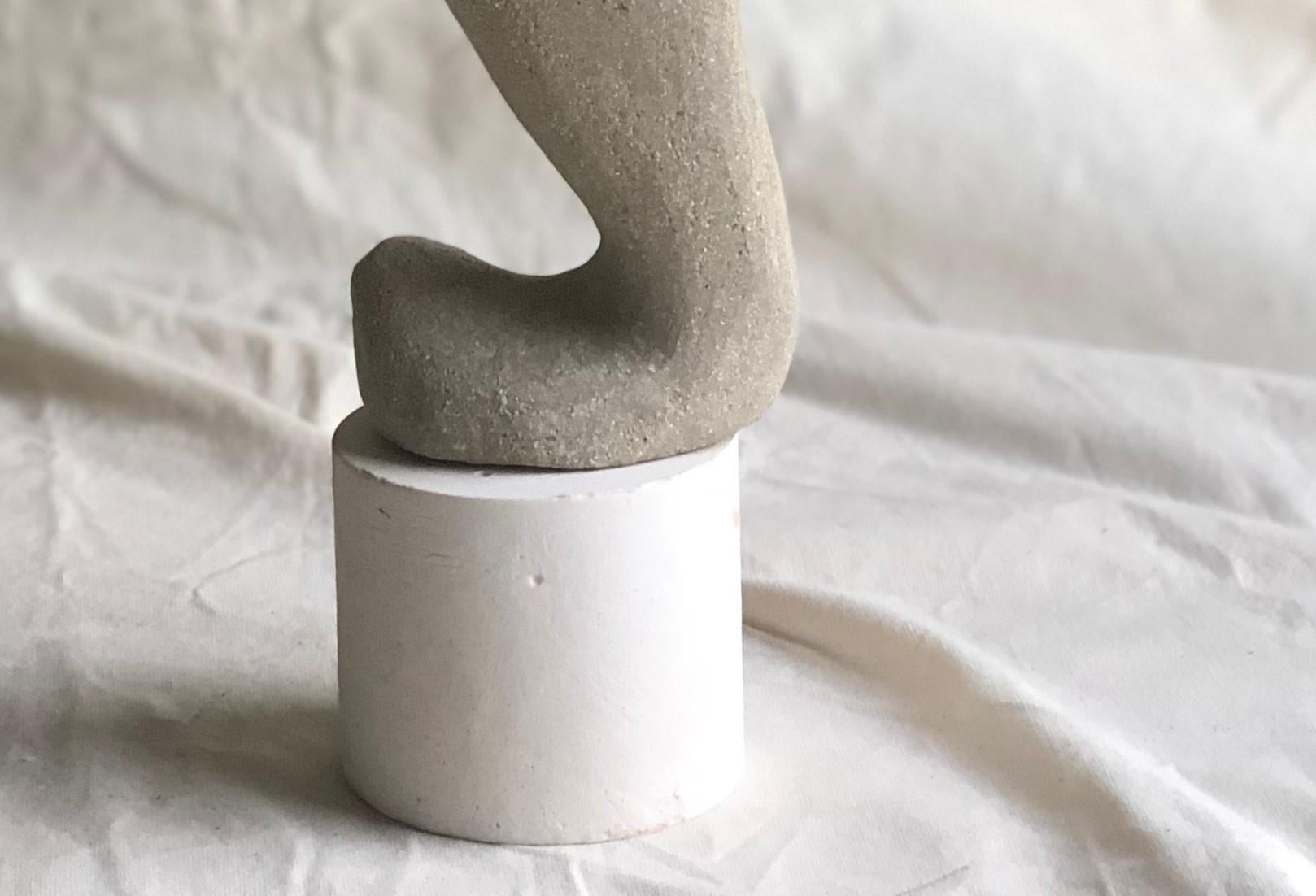 Modern Sand Stoneware Ceramic Sculpture Handmade by Abid Javed