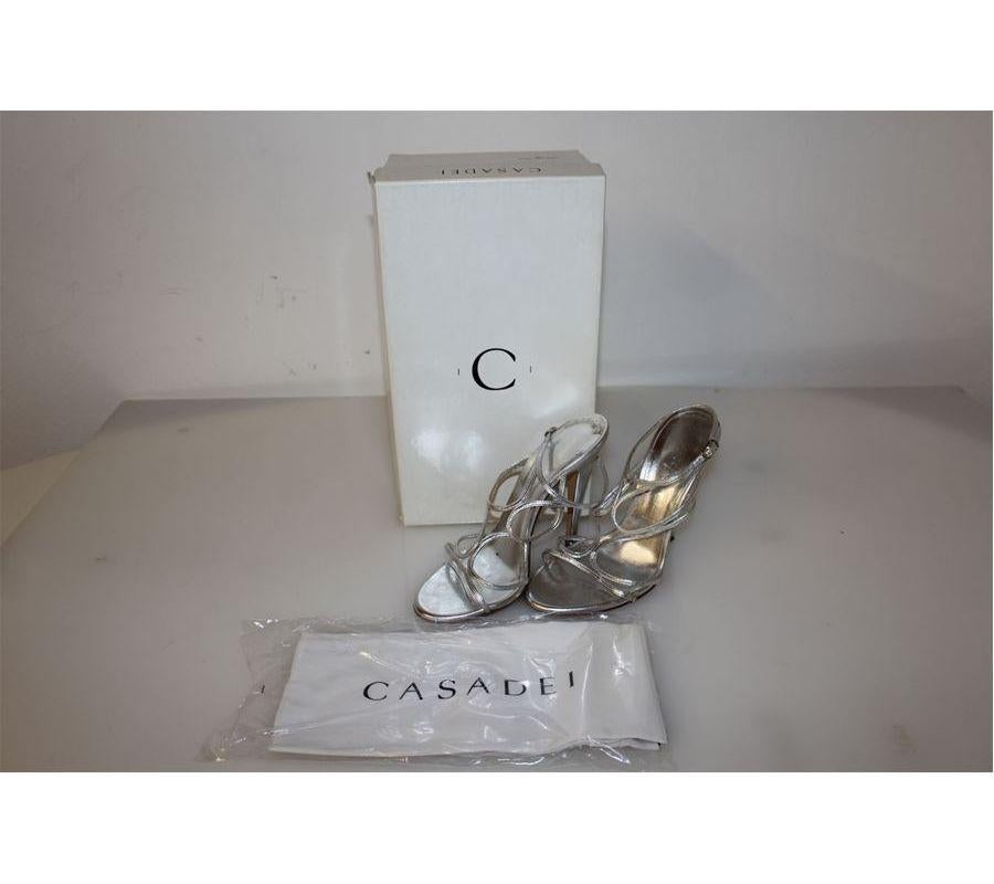 Gray Casadei Sandal size 35 1/2 For Sale