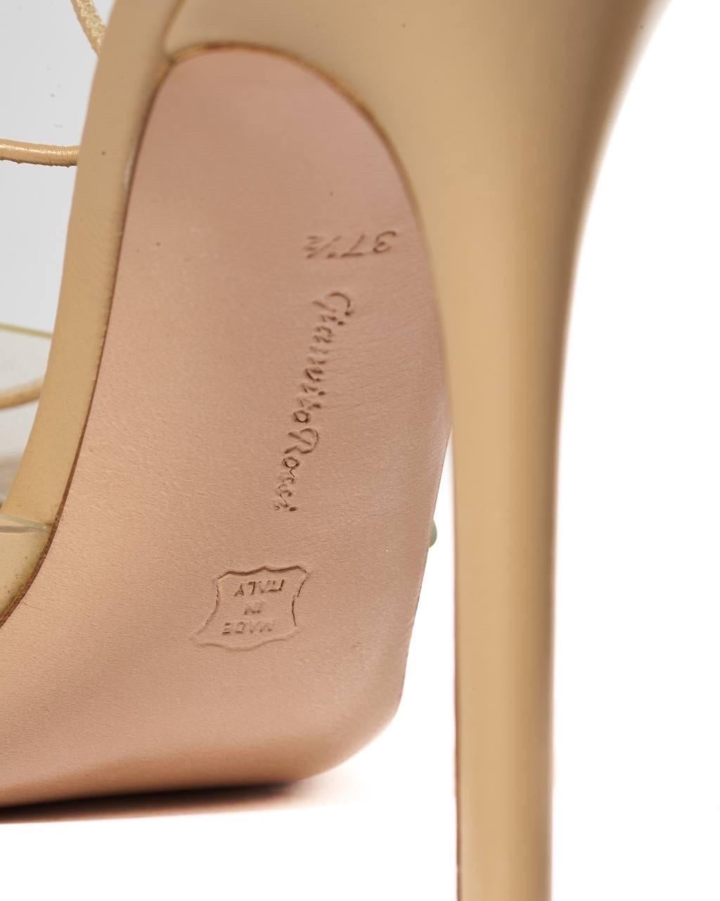 Sandali Gianvito Rossi PVC Beige 5