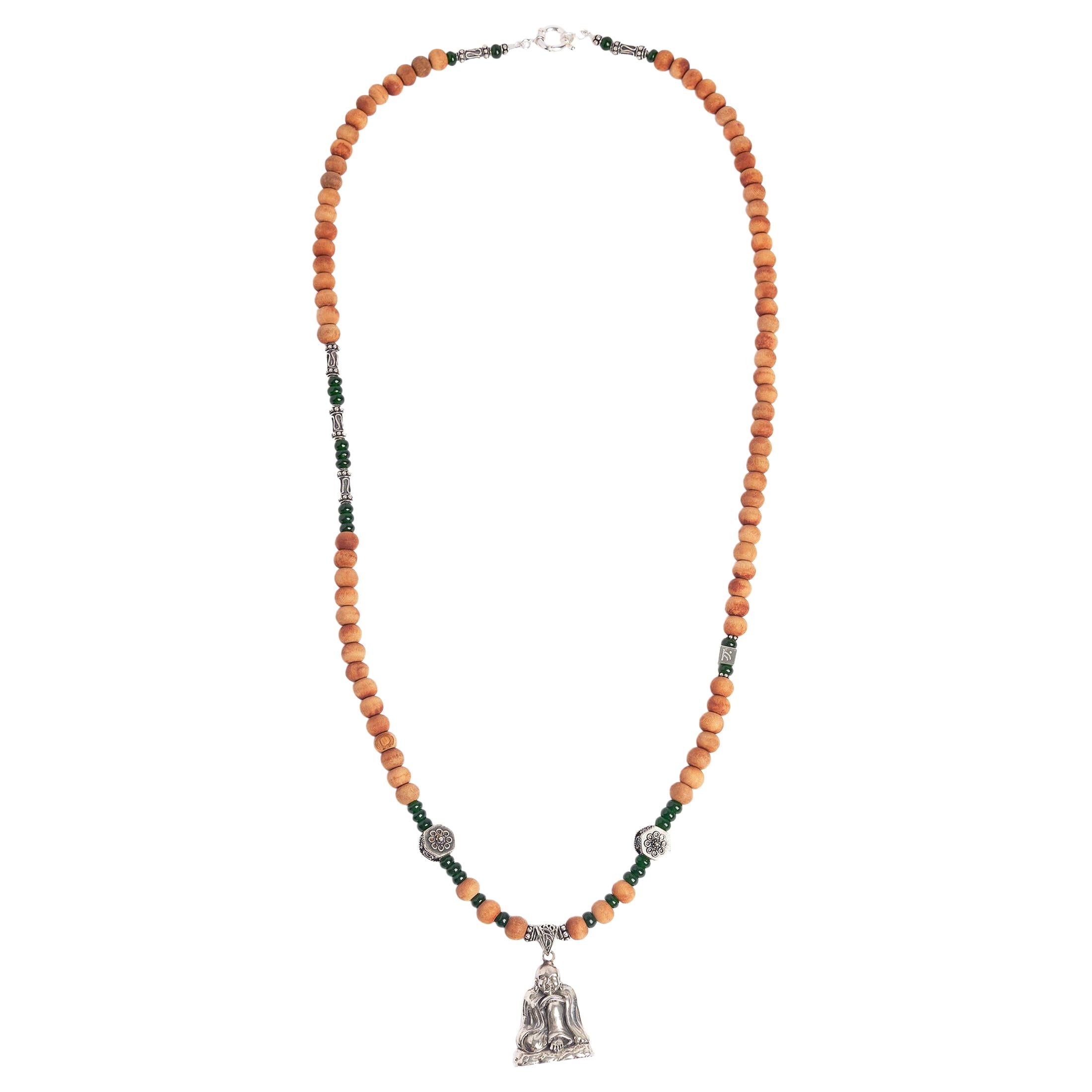 Praying Bead Necklace with Crystal Buddha Pendant at 1stDibs crystal