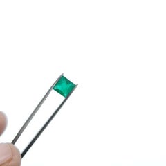 Sandawana Emerald 1.55Cts Natural Green Emerald Square Cut Stone Certified NS1