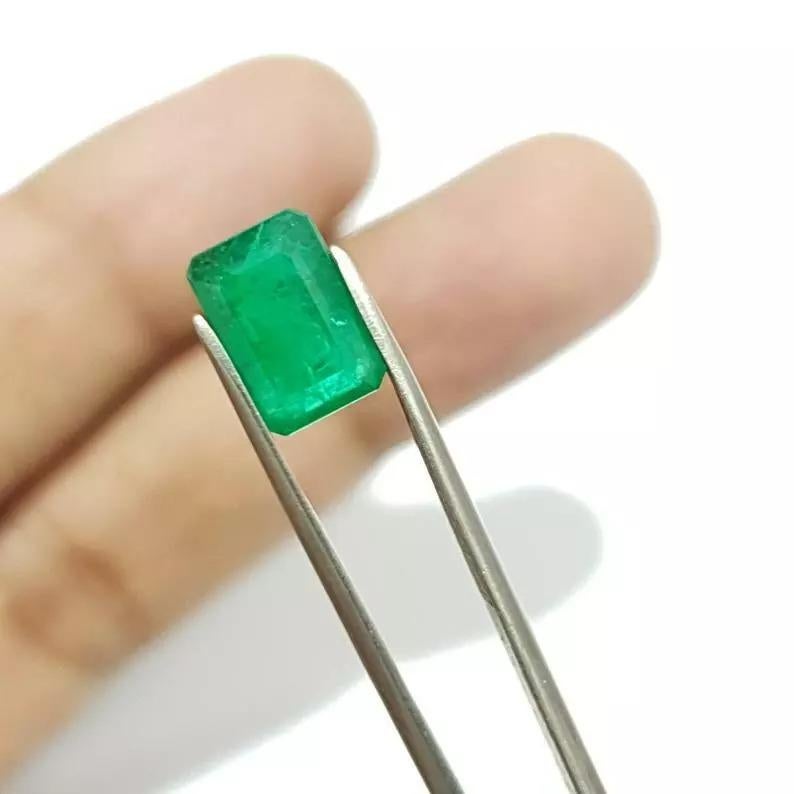 Sandawana Emerald Prong Ring 925 Silver Natural Emerald Ring Wedding Ring Gift
Light weight can be worn everyday

Additional information:
Condition: New without tags
Main Stone Creation: Natural
Occasion: Engagement
Size: 9.5×6.6×5.2mm